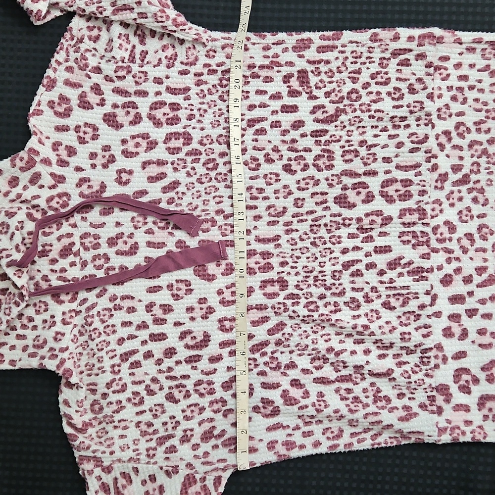 Como Vintage, Plum and white spotted blouse, long-sleeve, size XXL - Picture 9 of 12